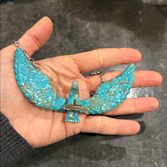 vintage TurquoiseEagle Pendant Necklace
